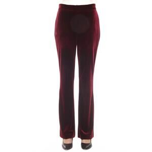 NEW JOSEPH RIBKOFF velvet pull on flared pants in burgundy